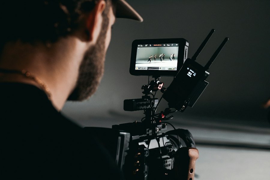 Operator with a camera monitor