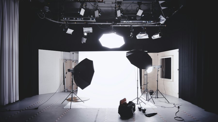 White cyclorama photo studio